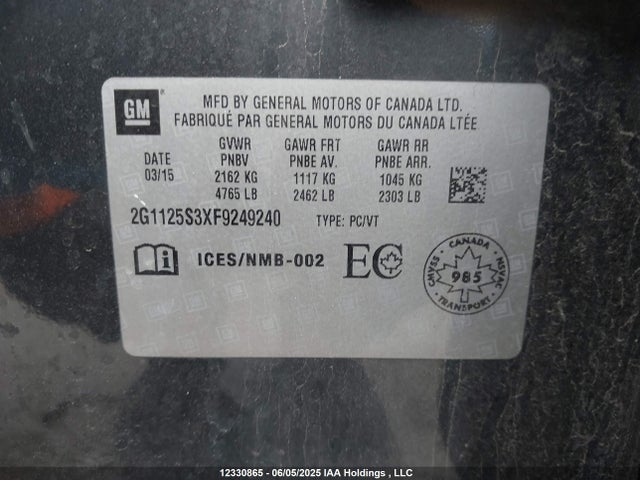 2G1125S3XF9249240 Chevrolet lfx