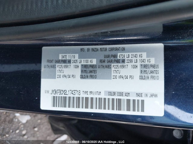Mazda py cylinder deactivation 2020 JM3KFBCM2L1743718 Image 9