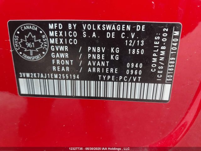 3VW2K7AJ1EM255194 Volkswagen Jetta 2.0l Trendline+