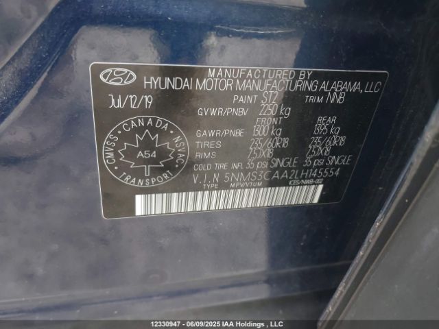 5NMS3CAA2LH145554 Hyundai t-gdi theta ii