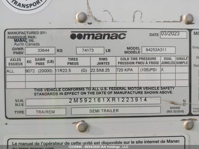2M592161XR1223914 Manac Inc 2024