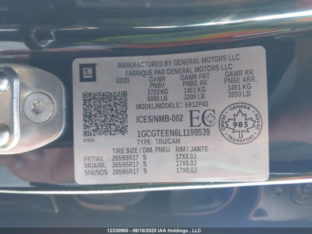 1GCGTEEN6L1198539 Chevrolet lg2 - di: direct injection, vvt: variable valve timing, alum, var2, gen2