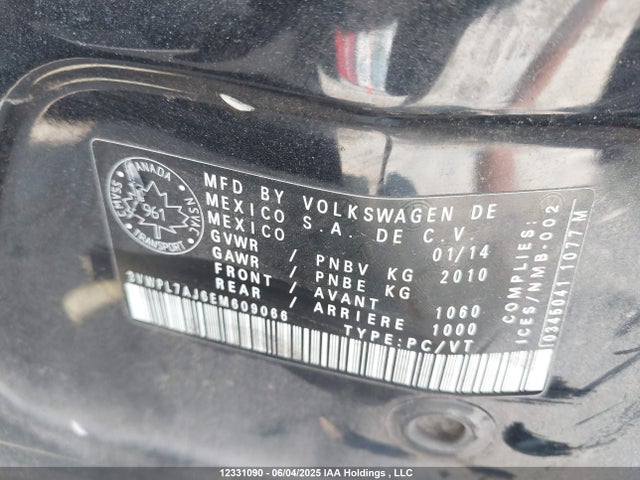 3VWPL7AJ6EM609066 Volkswagen JETTA SPORTWAGEN