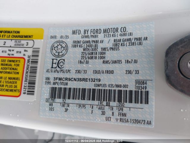3FMCR9CN3SRE13219 Ford dragon