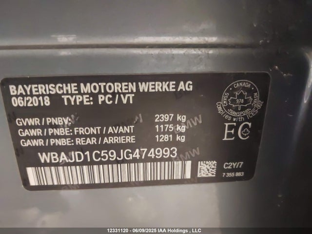 WBAJD1C59JG474993 BMW 540d