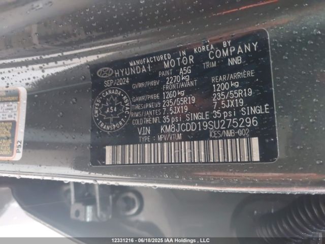 KM8JCDD19SU275296 Hyundai t-gdi gamma ii