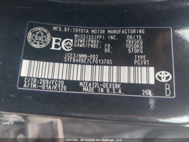 5YFB4RBE7LP013705 Toyota m20-fks