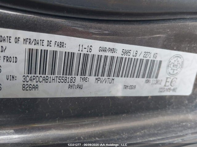 3C4PDCAB1HT558183 Dodge Journey