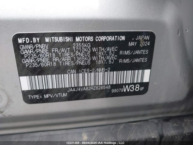 JA4J4VA82RZ626548 Mitsubishi Outlander