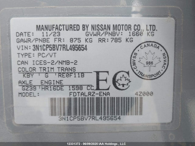 Nissan Kicks 2024 3N1CP5BV7RL495654 Image 9