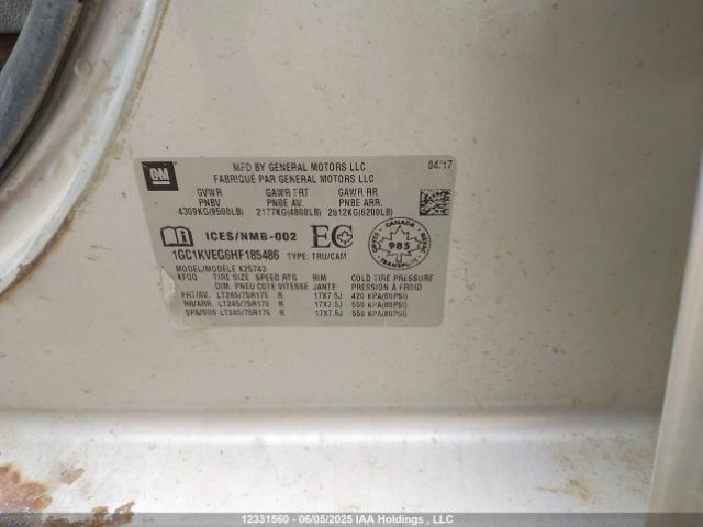 1GC1KVEG6HF185486 Chevrolet Silverado 2500hd Lt