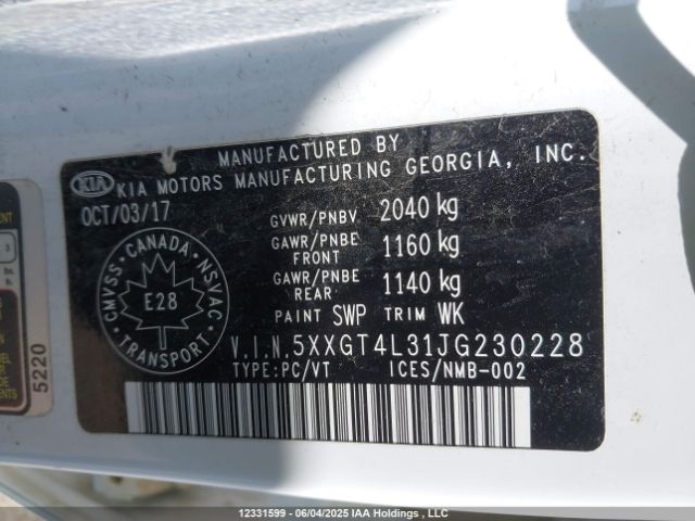 5XXGT4L31JG230228 KIA gdi
