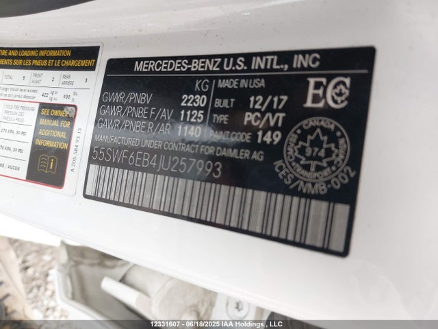 Mercedes-Benz m276 2018 55SWF6EB4JU257993 Image 9