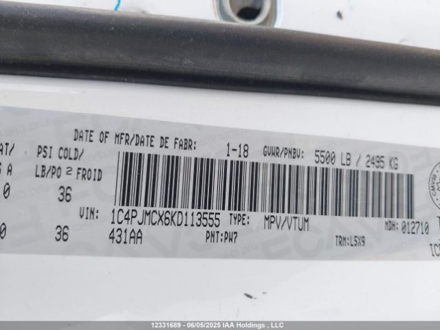 1C4PJMCX6KD113555 Jeep 2019