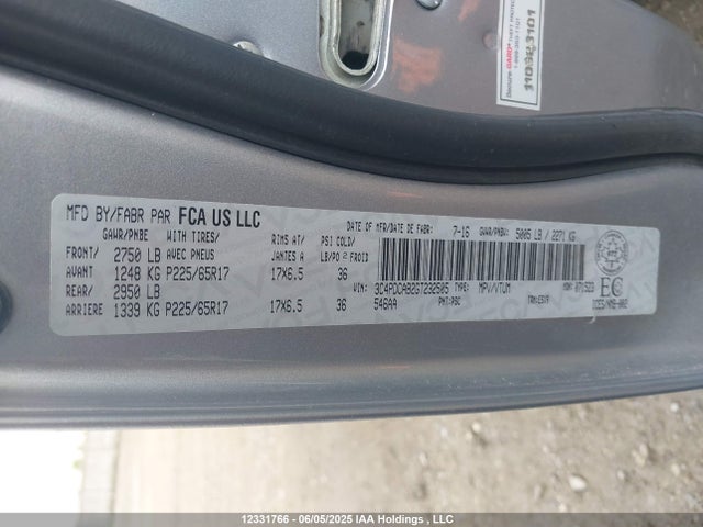 3C4PDCAB2GT232505 Dodge Journey