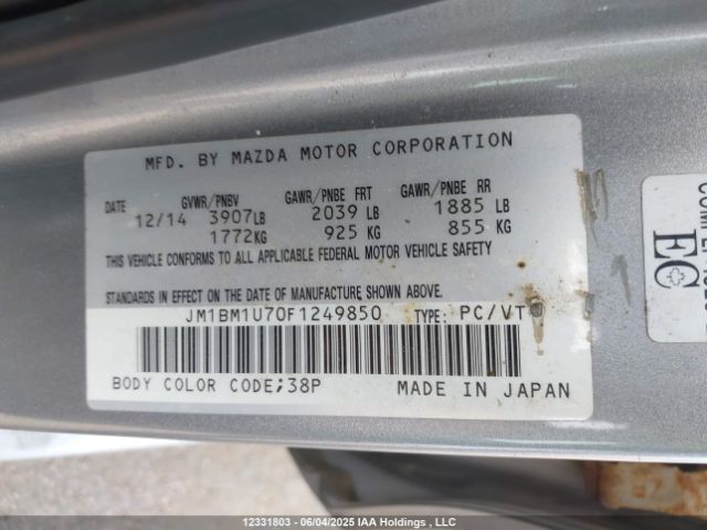 JM1BM1U70F1249850 Mazda pe