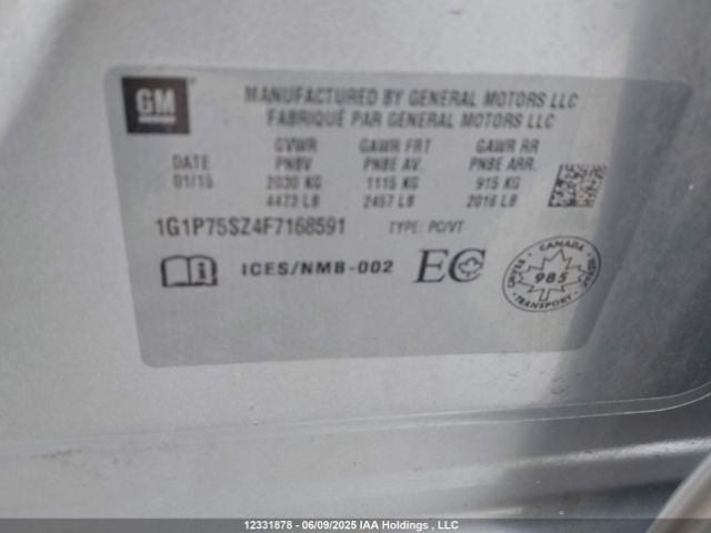 1G1P75SZ4F7168591 Chevrolet Cruze Diesel