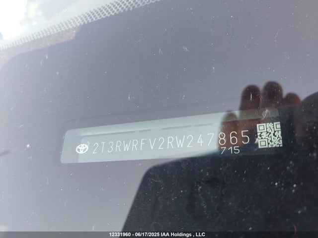 2T3RWRFV2RW247865 Toyota a25a-fxs