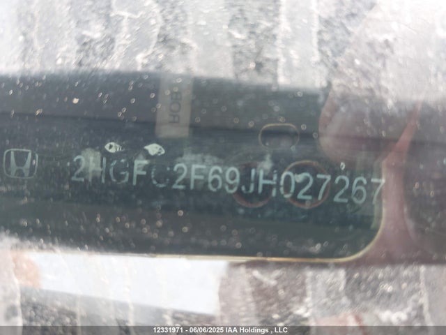Honda k20c2 2018 2HGFC2F69JH027267 Image 9