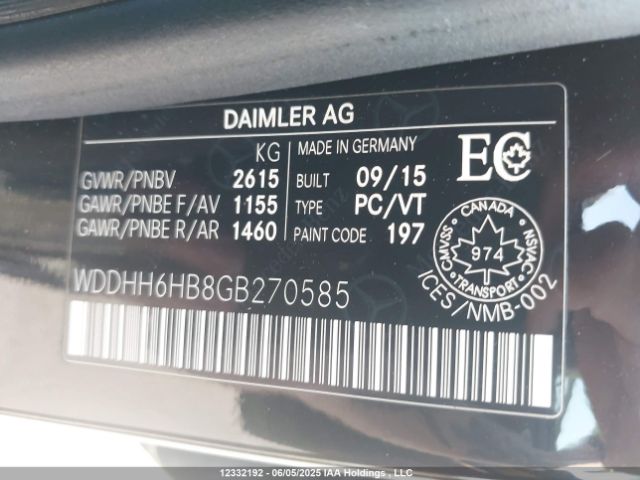 WDDHH6HB8GB270585 Mercedes-Benz 2016