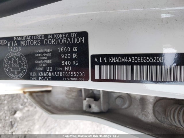 KIA dohc gamma 2014 KNADM4A30E6355208 Image 9