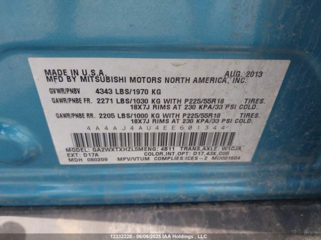4A4AJ4AU4EE601344 Mitsubishi dohc mivec