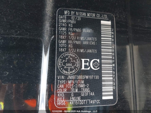 Nissan Rogue 2023 JN8BT3BB3PW197130 Image 9