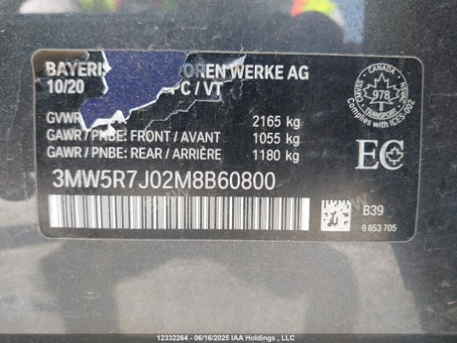 3MW5R7J02M8B60800 BMW 330I