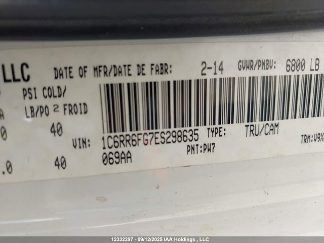 RAM 2014 2014 1C6RR6FG7ES298635 Image 9