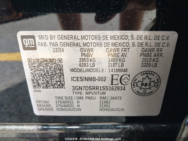 3GN7DSRR1SS162934 Chevrolet x0c+ec3
