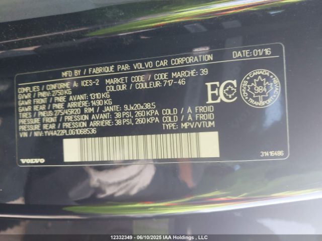 YV4A22PL0G1068536 Volvo b4204t27