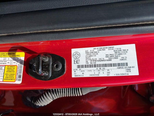 Ford gtdi 2022 1FTFW1E82NKD16086 Image 18