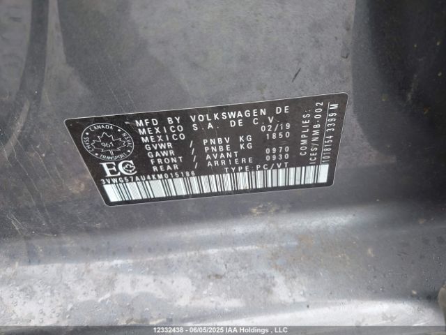 3VWG57AU4KM015186 Volkswagen Golf
