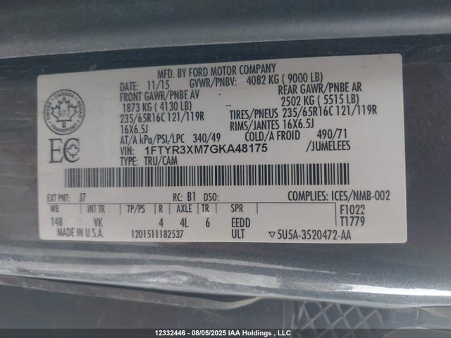 1FTYR3XM7GKA48175 Ford 2016