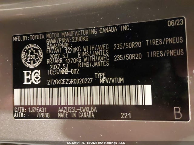 2T2GKCEZ5RC020227 Lexus a25a-fxs, 5nm+4nm