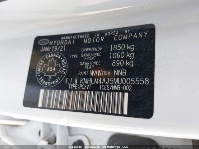 KMHLM4AJ5MU005558 Hyundai gdi kappa