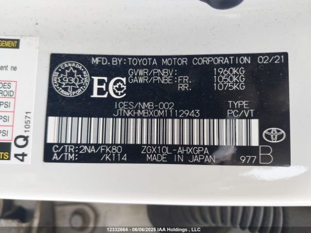 JTNKHMBX0M1112943 Toyota 3zr-fae