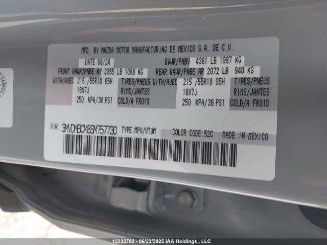 3MVDMBCM8SM757730 Mazda pyukd