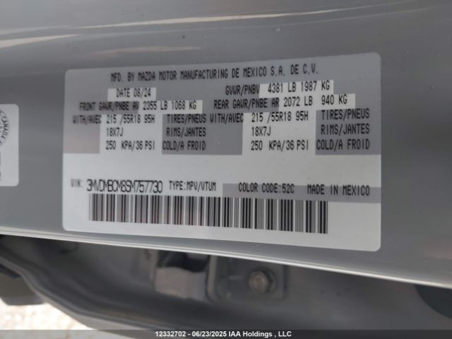 3MVDMBCM8SM757730 Mazda pyukd