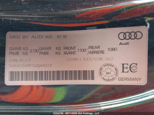 WAUW2AFR1GA044073 Audi A5 2.0t Technik/2.0t Technik Plus