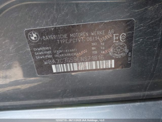 WBA3C3G59ENS71816 BMW 2014