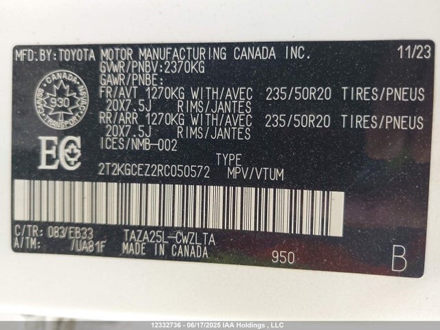 Lexus t24a-fts 2024 2T2KGCEZ2RC050572 Image 19