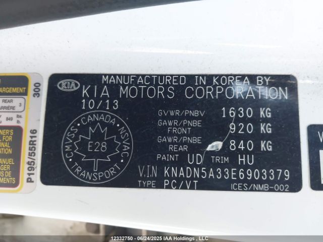 KNADN5A33E6903379 KIA dohc gamma