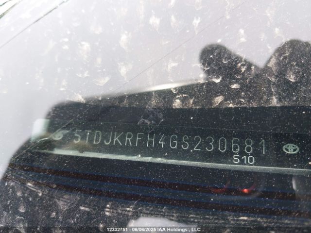 5TDJKRFH4GS230681 Toyota Highlander Xle