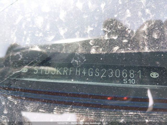 5TDJKRFH4GS230681 Toyota Highlander Xle