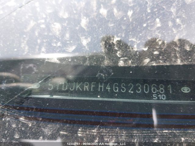 5TDJKRFH4GS230681 Toyota Highlander Xle
