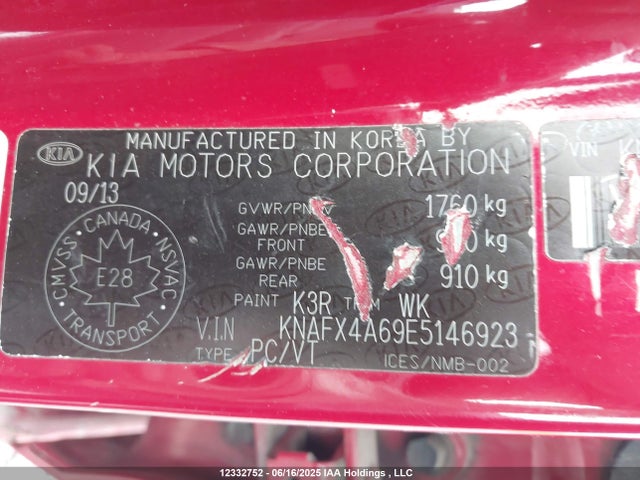 KNAFX4A69E5146923 KIA Forte