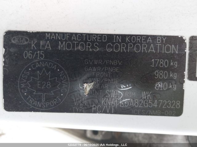 KNAFK5A82G5472328 KIA Forte 2.0l Ex/2.0l Lx+