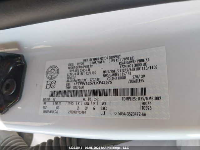1FTFW1E57LKF42675 Ford 5.0l 4v