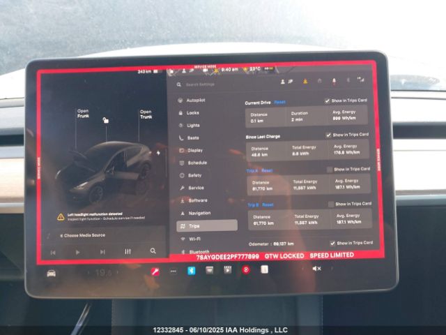 7SAYGDEE2PF777899 Tesla Model Y